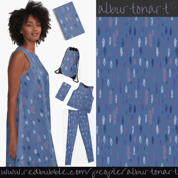 Abstract Rain on blue ad