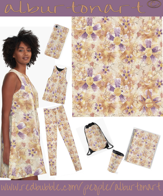 Aged Clown Flower Pattern